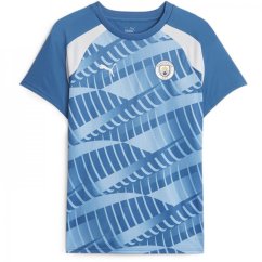 Puma Manchester City Pre Match Shirt 2023 2024 Womens Blue/White