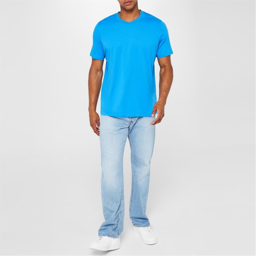 Donnay Three Pack V Neck pánské tričko LtBlue/Blue/DkB