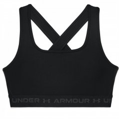 Under Armour Mid Crossback + Sports Bra Womens Black