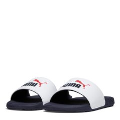 Puma Kids' Cool Cat Pool Sliders White/Navy