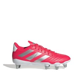 adidas Kakari Adults Soft Ground Rugby Boots LucidRed /Sil