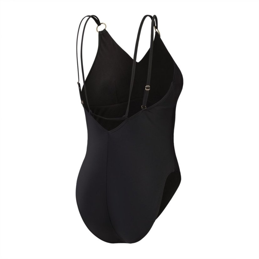 Speedo Womens Shaping Strappy 1 Piece Black