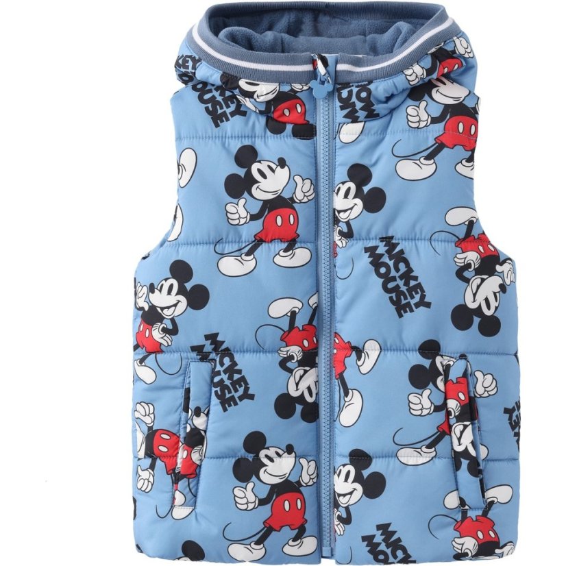Character Unisex Kids Disney 3-Piece Fleece-Lined Gilet Mickey