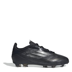 adidas F50 Pro Juniors Firm Ground Football Boots Black/Silver