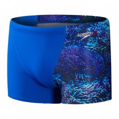 Speedo All Over Print V-Cut Aquashorts Mens Blue/Blue