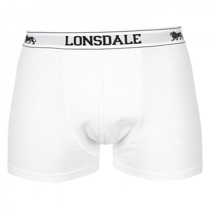 Lonsdale 2 Pack Trunks Mens White