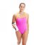 Speedo Training Solid Vback Swimsuit Womens Pink/Yellow