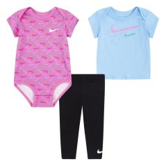 Nike Kids' Swoosh Logo 3 Piece Set Onesies Black