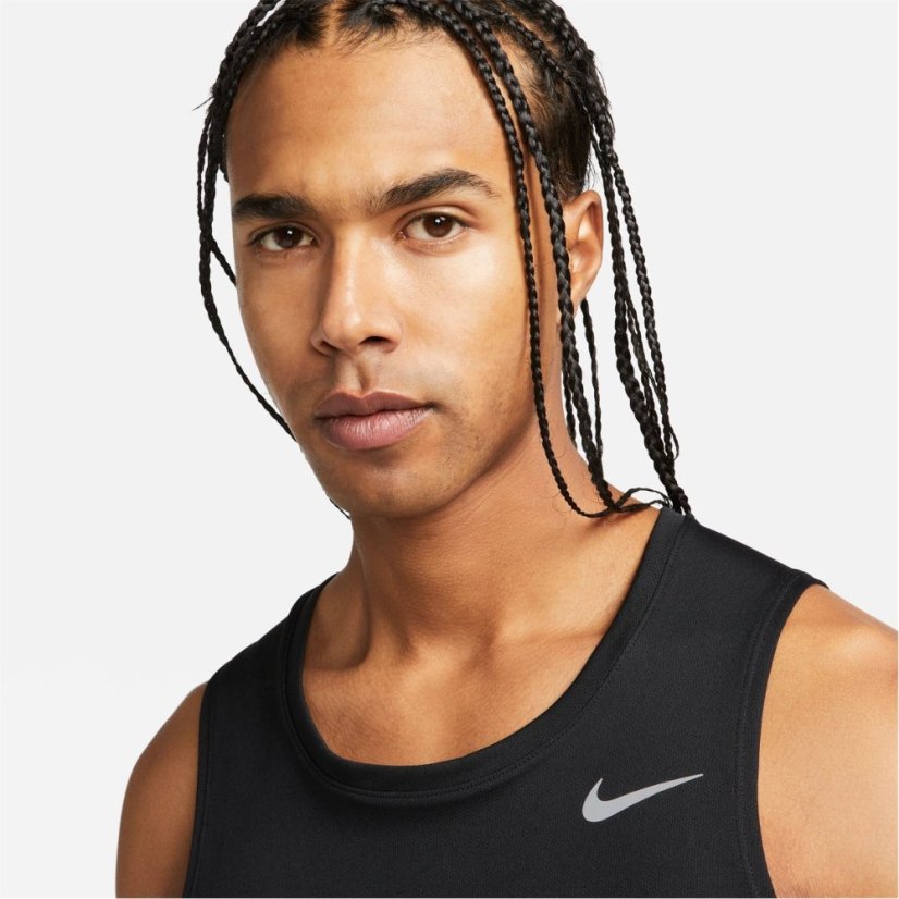 Nike Dri-FIT Miler Men's Running Tank Black/Silver