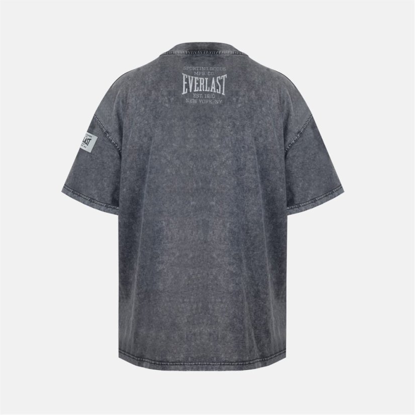 Everlast Men's NYC Linear Oversized T-Shirt Washed Grey