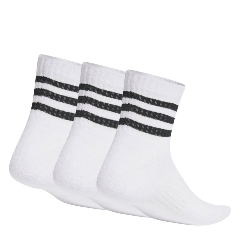 adidas 3-Stripes Cushioned Sportswear Socks 3 Pairs Womens White/Black