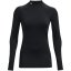 Under Armour Women's Authentics Long-Sleeve Performance Mockneck Gym Top Black