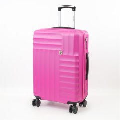 Pierre Cardin Soleil Hard Shell Suitcase Medium Wheeled Luggage Pink