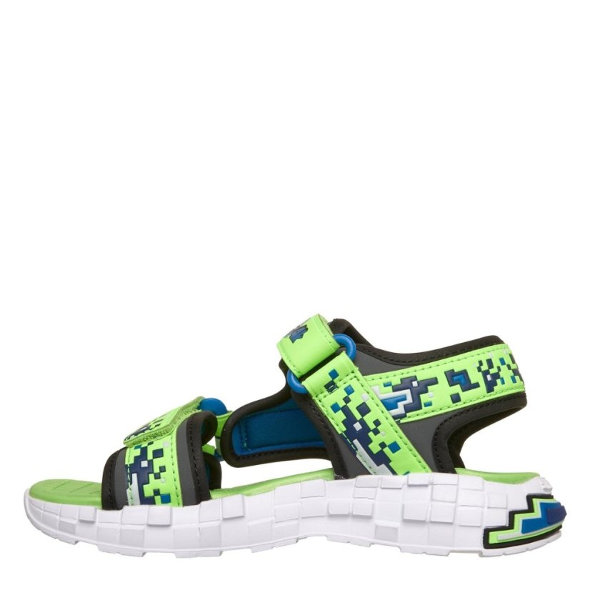 Skechers Mega-Splash 4k Sports Sandals Boys Lime/Blue