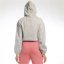 Light and Shade Cropped Hooded Top Ladies Lt Grey Marl