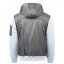 Fabric Hooded Fleece-Lined Jacket Charcoal