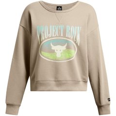 Under Armour Under Armour Pjt Rck Hw Terry Ls Q1 Sweatshirt Womens Brown
