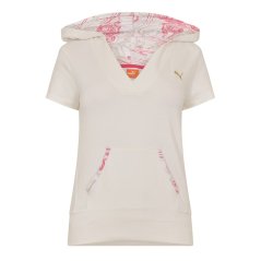 Puma Puma Ft Short Sl Hood Sweat Womens White