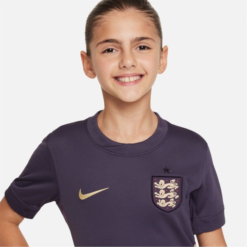 Nike England Away Shirt 2024 Juniors Purple