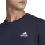 adidas Essentials Single Jersey Linear Embroidered Logo pánske tričko Navy