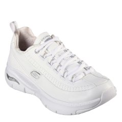 Skechers Arch Fit - Citi Drive Runners Womens Wht Lth/Slv/Wht