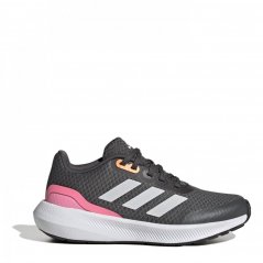 adidas Run Falcon 3 Junior Girls Running Shoes Grey/Pink