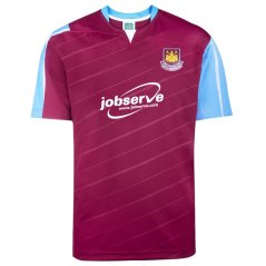 Score Draw West Ham United Retro Home Shirt 2005 Adults Claret/Blue