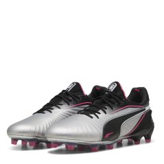 Puma King Ultimate Firm Ground Football Boots Juniors Puma Silver