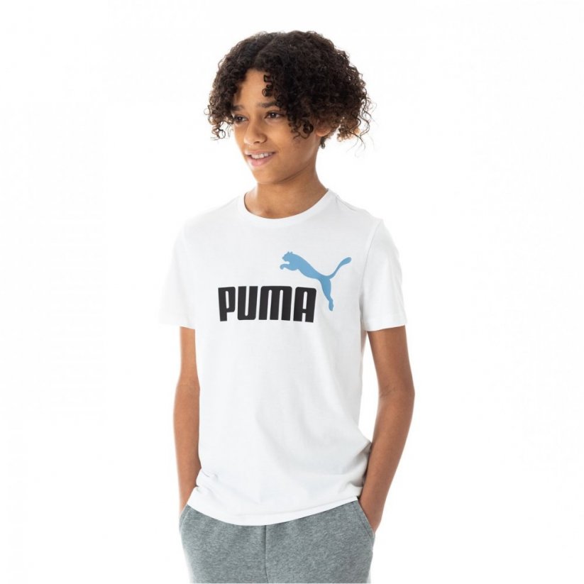 Puma CAMO Logo Tee B White/ZenBlue