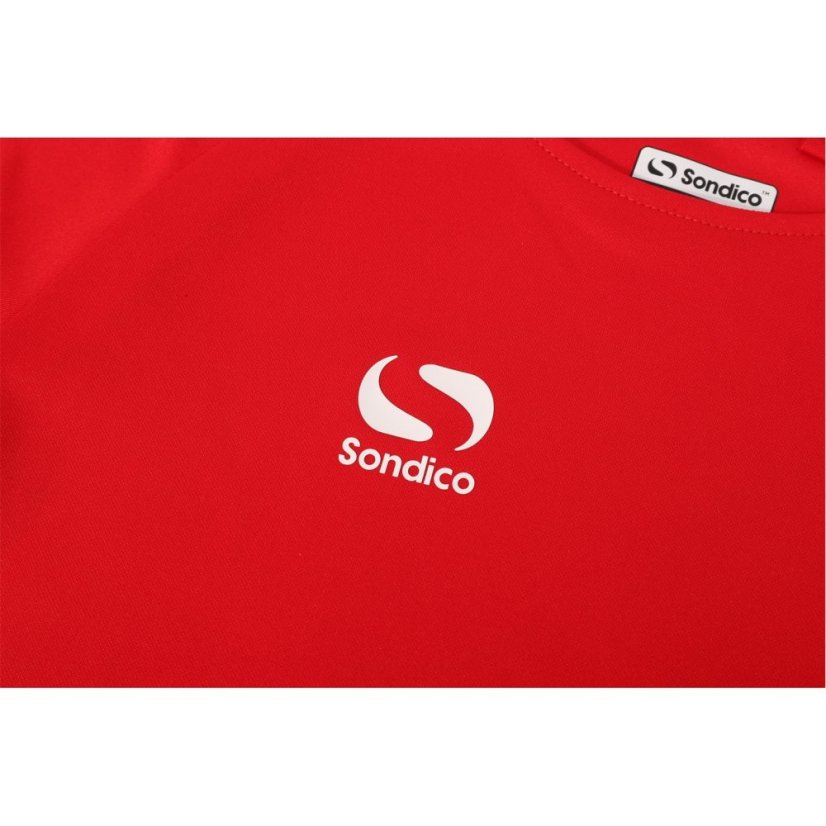 Sondico Fundamental Polo T Shirt Junior Boys Red/White