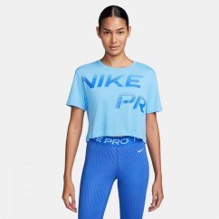 Nike Pro Women's Dri-FIT Graphic Short-Sleeve Top University Blue