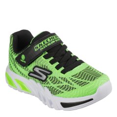 Skechers Flex-Glow Child Boys Trainers Lime/Black
