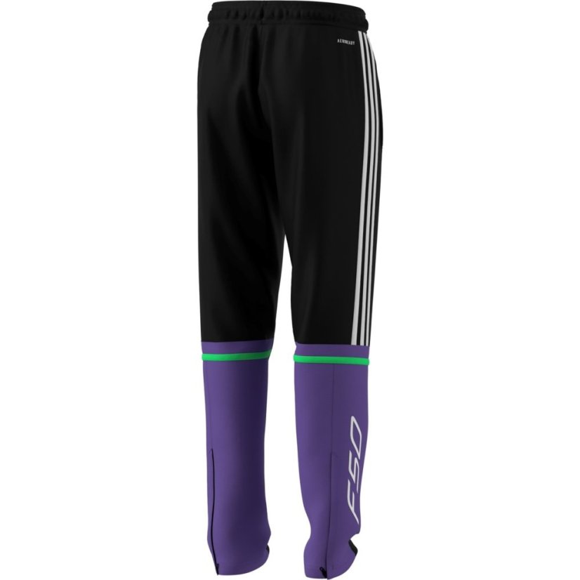 adidas F50 Training Tracksuit Bottoms Juniors Black/Purple