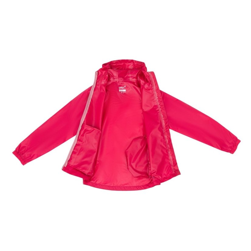 Gelert Unisex Kids Packaway Hooded Long Sleeve Waterproof Jacket Bright Rose