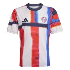 adidas Kids adidas Bayern Munich Pre-Match 2025 2026 Shirt Navy Blue/White