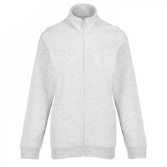 Slazenger Fitted Zip through Jacket Womens Ice Grey Marl