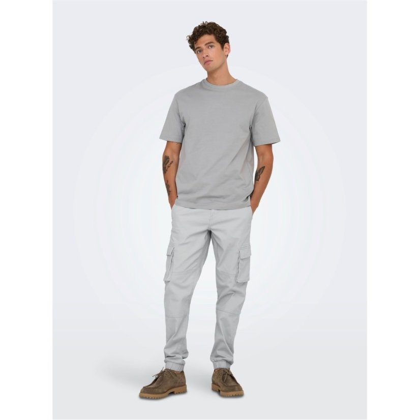 Only Men's Cargo Trousers Glacier Gray