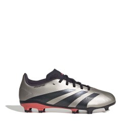 adidas Predator League Children's Firm Ground Football Boots Silver/Black