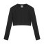 Puma Evoknit Seamless Ls Crop Top Womens Black