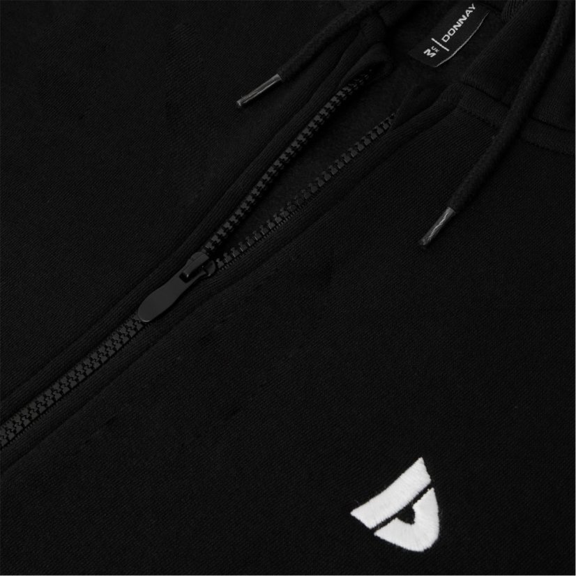 Donnay Zip Hoodie Black