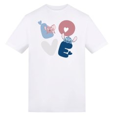 Character Disney Lilo and Stitch T-shirts Love