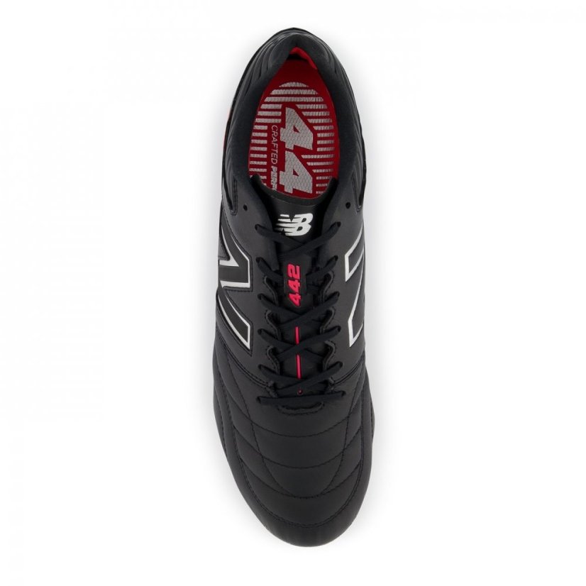New Balance 442 V2 Pro Firm Ground Boots Black/Red