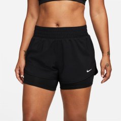 Nike One Women's Dri-FIT Mid-Rise 3 2-in-1 Shorts Black