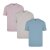 Donnay 3 Pack T Shirts Mens Slate/Ecru/Pink