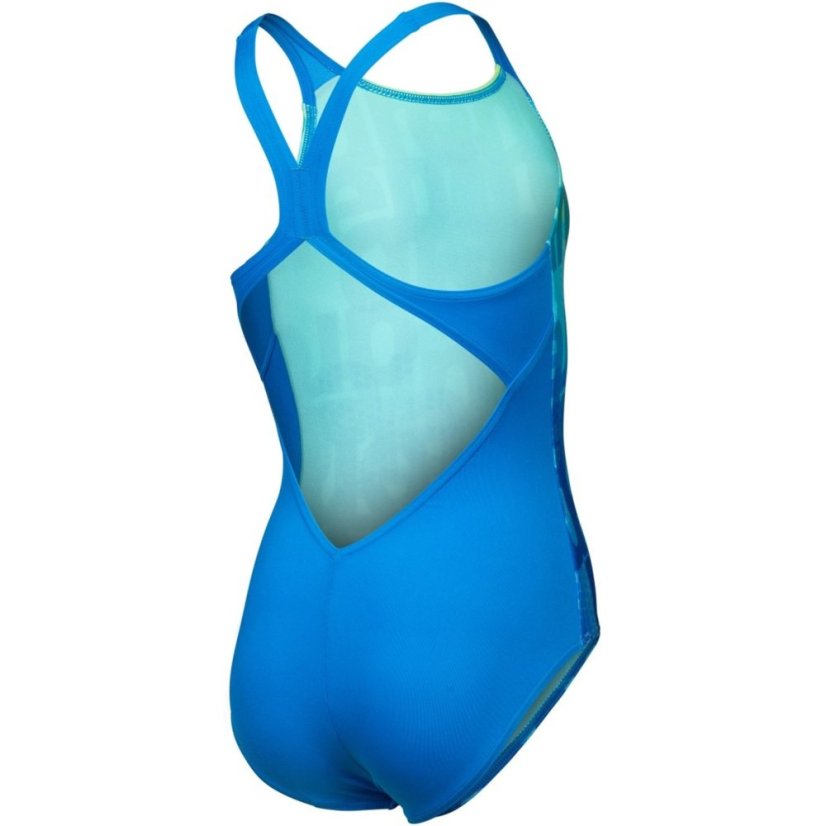 Arena Girls Multi Colours V Back Swimsuit Multi/Blue