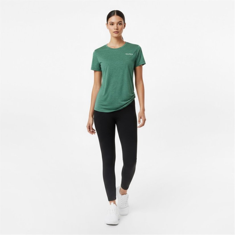 USA Pro Tech C Tee Womens Forest Green
