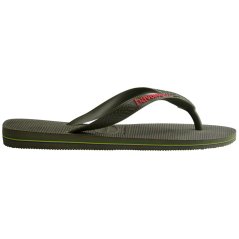 Havaianas Kids' Brasil Logo Rose Gum Flip Flops Green