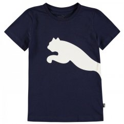 Puma Big Cat QT T Shirt Junior Boys Navy