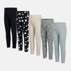 Miso 5Pk Leggings In62 Black/Grey