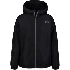 Under Armour Kids' Rain Hooded Long Sleeve Rain Anorak Black/Black